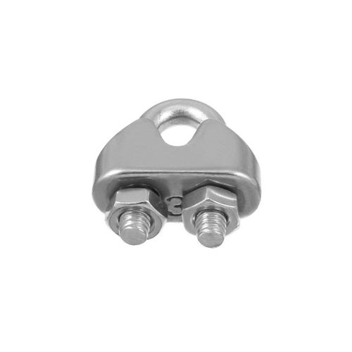 12Pcs Wire rope clamp M3, bow rope clamp stainless steel for steel cable/steel wire/steel cable diameter 3 mm