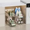2 Sets of 2-Tier Clear under Sink Organizers and Storage, Multi-Purpose Stack...
