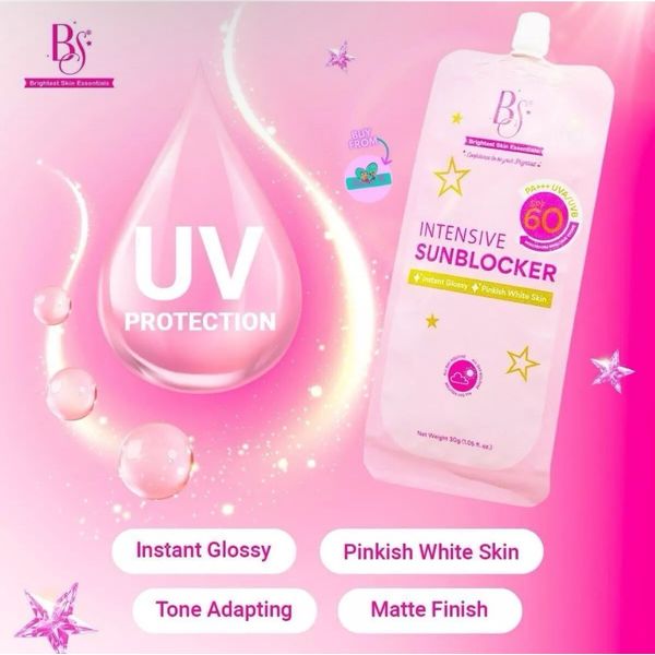 Brightest Skin Essentials Sunblock Cream Gel SPF60 Pouch