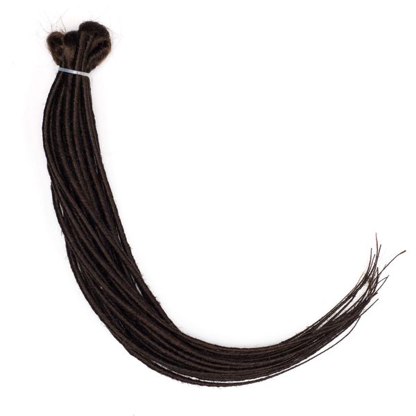 DreadLab - Synthetic Dreadlocks Backcombed Extensions 10 Pack Double Ended (Dark Brown)
