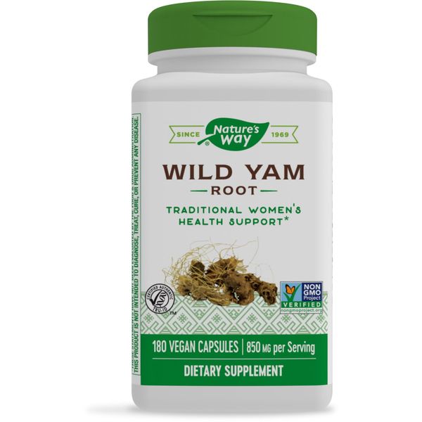 Nature's Way Premium Herbal Wild Yam Root 850 mg per serving 180 VCap