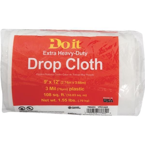 (12)-Do it Transparent Plastic 9 Ft. x 12 Ft. 3 mil Drop Cloth Model: P311RDI