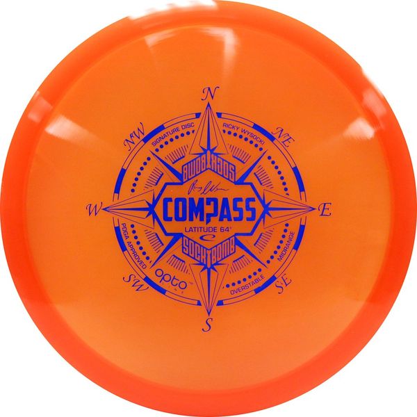 Latitude 64 Compass Midrange Disc Golf - Opto Line - Stable and Versatile - Colors May Vary - 173-176 Grams