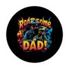 Epic Roarsome Dad Retro Comic Jurassic Theme PopSockets Adhesive PopGrip