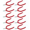 SISI UK® Tool Storage Shed Garage Hook Plastic Coated - Red (Pack 10)