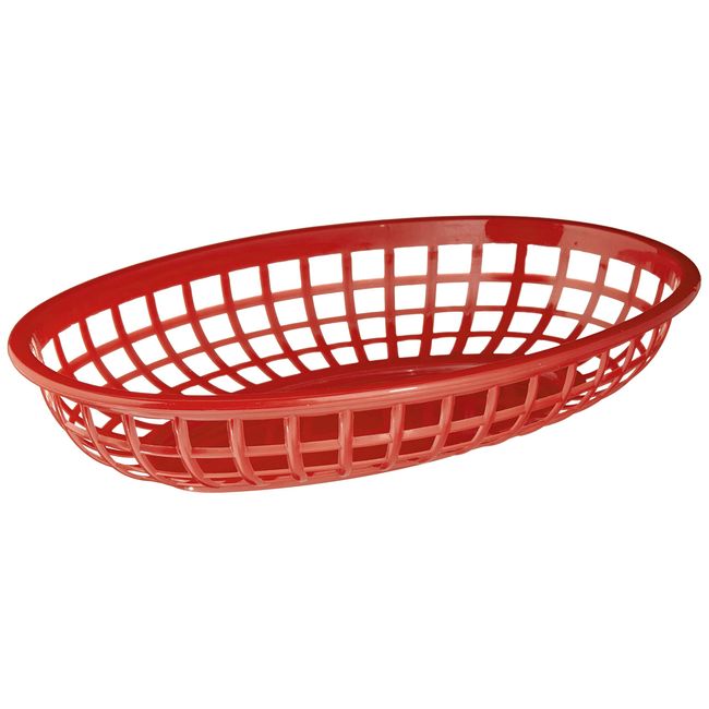 Outset 76185 Pub Food Baskets, Red, 6.25 x 9.5 x 2 inches, Set of 6