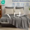 PHF 100% Cotton Waffle Weave Blanket King Size for Bed, Lightweight Washed Co...