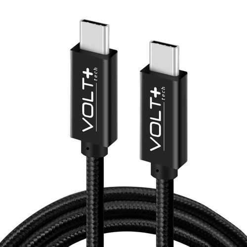 VOLT PLUS TECH PRO Dual PD USB-C Compatible with Asus ZenFone 3 Ultra Data Cable Gen4 USB-C 4.1 Thunderbolt 3/4 at 100W +10Gbps Speeds +HDMI Power Delivery (1.2M/4Ft)
