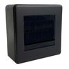 Matt Black 2 Gang Single Brush Cable Entry & 32mm Black Surface Pattress Back Box
