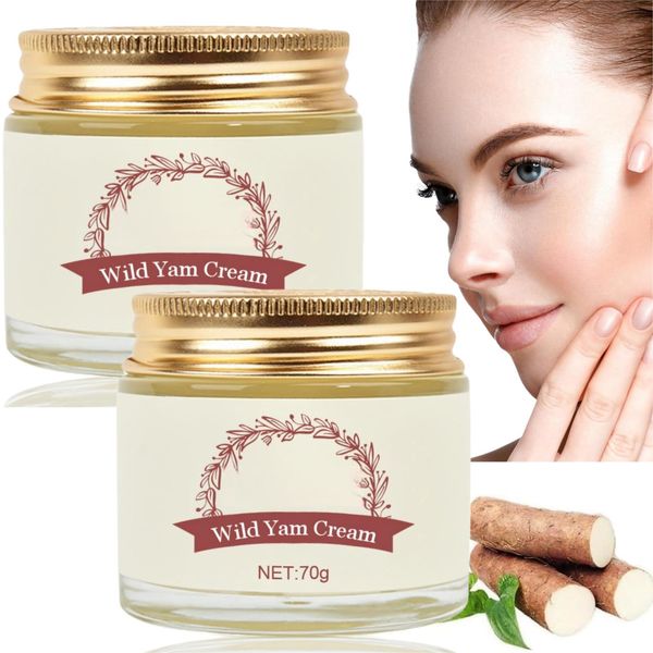 2pcs Wild Yam Cream,An-Nas Wild Yam Cream for Hor-Mone Balance,Anti Aging Womens Face Cream,Wild Yam Skin Moisturizer,Wild Yam Root Cream for Women,Anti Wrinkle Wild Yam Cream,Face Cream Anti Redness