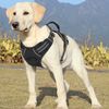 Black Adjustable Dog Pet Harness Reflective Strips Comfortable Mesh &Soft Handle