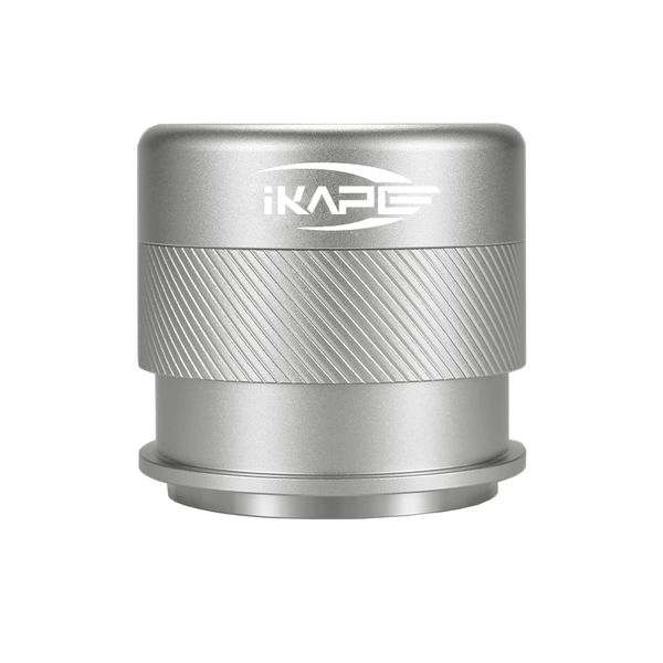 IKAPE Coffee Products, 58MM Espresso Tamper, Premium Barista Coffee Calibrated Tamper with Spring Loaded, 100% Stainless Steel Tamper Compatible with All 58MM Bottomless Portafilter (Silver)