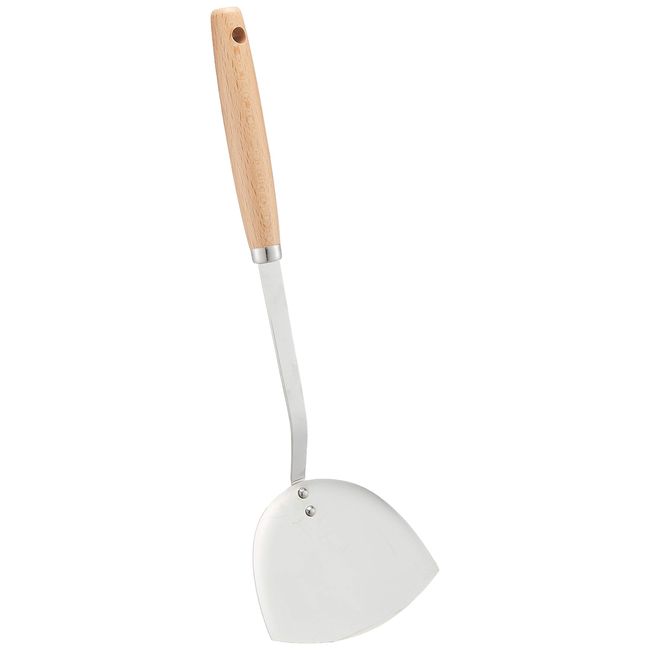 Endoshoji Professional Olive Ladle, Stainless Steel / Natural Wood, Made in Japan