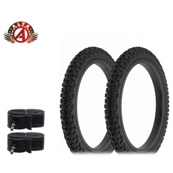 ALTA PERFORMANCE BICYCLE WIRE BEAD 16 x 2.00 BLACK KNOBBY MOUNTAIN TREAD W/TUBES