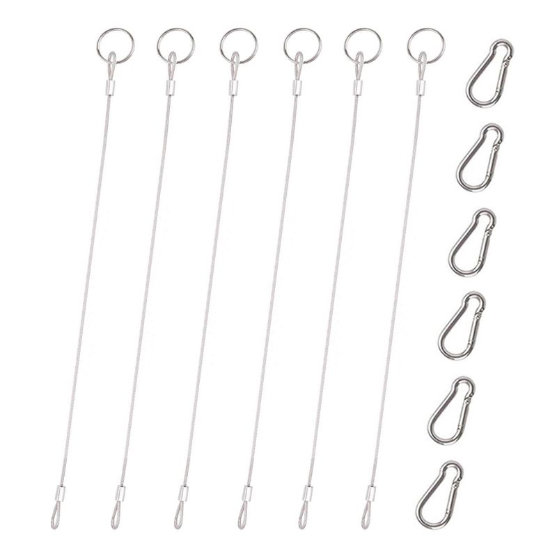 Cable Lock Wire Ropes [6 pieces] Stainless Steel Rope, Vinyl Coated ...