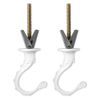 sourcing map 2 Pack Ceiling Hook Kit White Finish Plant Hanging Ceiling Hook