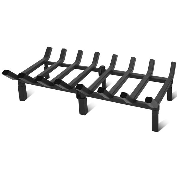 Fireplace Grate 24 Inch Heavy Duty Solid Steel Fire Grate for Fire Pit Wood Log