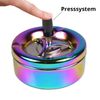 kogu Rotating Ashtray in Rainbow Design, Colourful Shiny, 11 cm Diameter