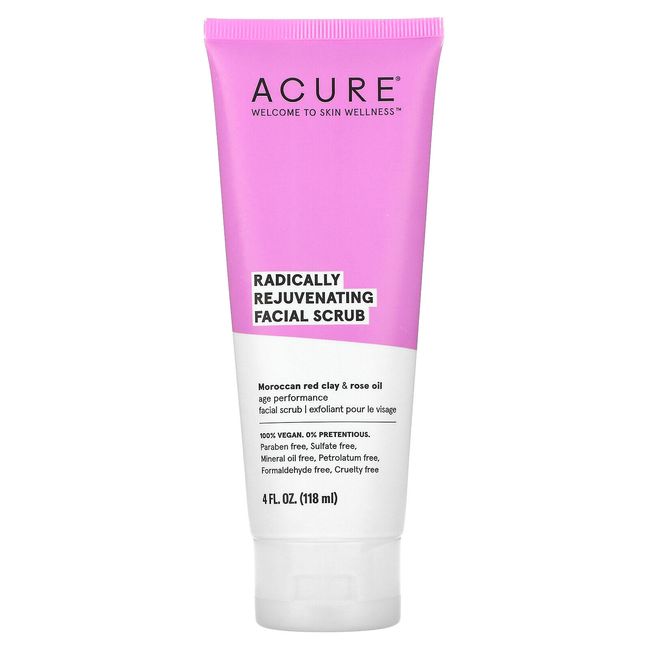 Acure Organics Radically Rejuvenating Facial Scrub 4 fl oz 118 ml Cruelty-Free,