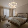 Dimmable LED Chandeliers Modern Ceiling Light Fixture 3 Rings Adjustable Stainle