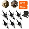 6pcs BloodRunner Broadheads 100Gr 2 Spring Slide Retractable Blade Arrow Tips