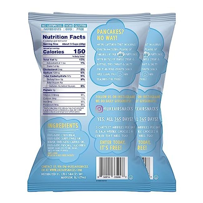 Like Air Puffcorn (Classic) | 2 4oz Bags | 50 Calories Per Cup | Gluten  Free | Nothing Artificial