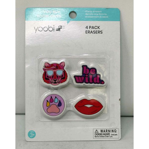 Yoobi Erasers Latex Free 4 Counts