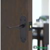 EAI Shaped Victorian Scroll Door Latch Handles - Matt Black - 170mm