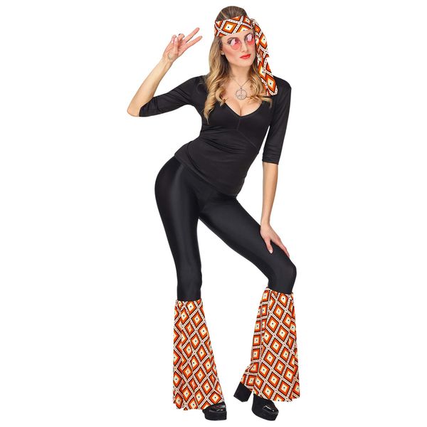 Widmann 70s SET HEADBAND & LEG WARMERS rhombus -