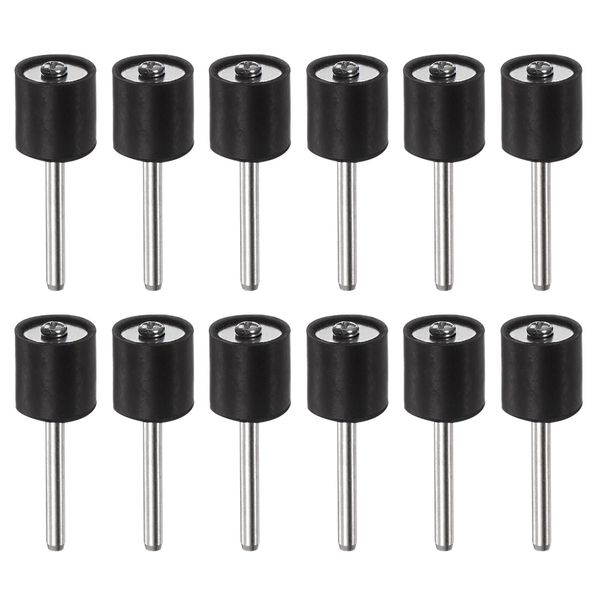 sourcing map 12pcs 1/2 Inch Sanding Drum Rubber Mandrels 1/8 inch Shank Sanding Sleeve Holder for Drum Sander Rotary Grinder