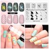 Alexnailart Nail Art Stamping Plates Image Template Stencils Manicure Dinosaur Cute Dinosaur Eggs Multi-Pattern Design Stamping Image Nail Art Stencil Tools