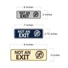 Standard NOT an EXIT (Stick Man) Sign (Black/Gold) - Small