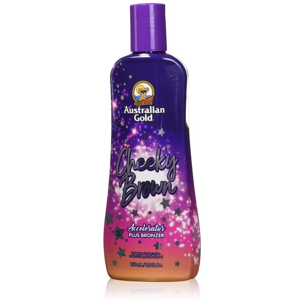 Australian Gold, CHEEKY BROWN Accelerator Dark Natural Bronzers, Tanning Bed Lotion 8.5 oz