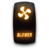 Blower - Orange - Laser Etched Toggle Switch 20A 12V - Vertical Rocker Switch 5-Pin DPST