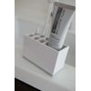 Yamazaki Toothbrush Stand, Acrylonitrile butadiene styrene (ABS) Elastomer, White, One Size