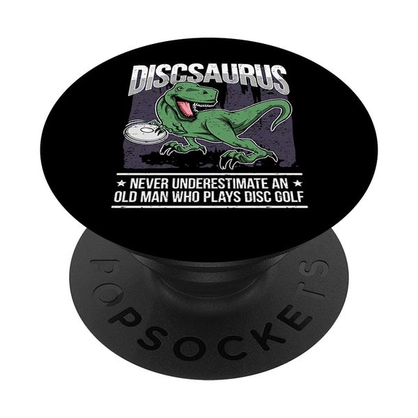 Cool Disc Golf Player I Dinosaur T-Rex Frisbee Disc-Saurus PopSockets Swappable PopGrip