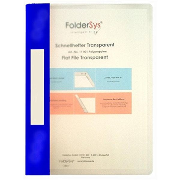 Datei Ordner, transparent, blau, 10 Stück