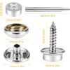 300Pcs Snap Fastener Boat Canvas Marine Screw Press Stud Cover Button Tool Kit