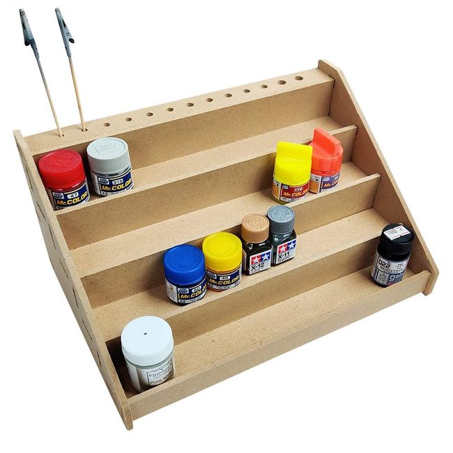 R-STYLE Paint Shelf for Solvent Management for Plastic Models and Hobbies (4 Tiers)