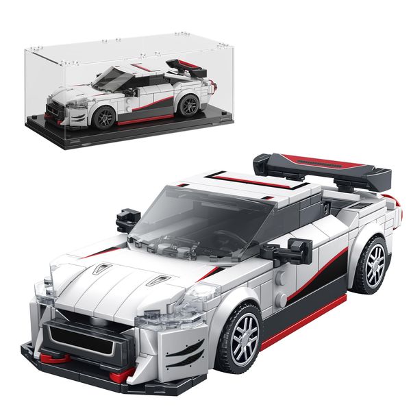 TYCOLE Super Sports Car Building Block Set with Display Case,Speed Race Car Building Kits Construction Toy,Collectible Car Model and Ideal Gift for Adults and Kids 6 and up(317+pcs)