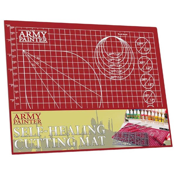 The Army Painter Self-Healing Cutting Mat, Double Sided PVC Non-Slip Mat, 3-Ply Gridded Miniature and Model Cutting Board, A4, Tabletop Roleplaying, Boardgames, and Wargames Miniature Modelling