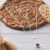 Philip Jones July (Ruby) Birthstone Necklace Created with Zircondia® Crystals