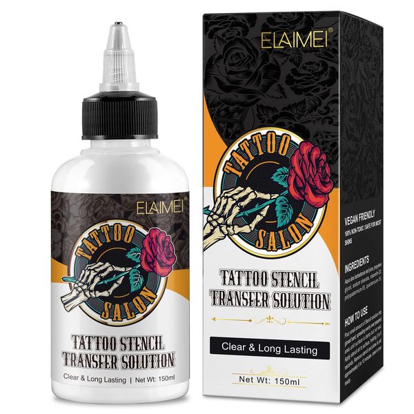 Tattoo Template Transfer Gel, Stencil Stuff Magic Cream, Tattoo Application Solution for Transfer Paper Machine Stencils, Temporary Supplies, 5.1 fl. Oz; ZYNJ1