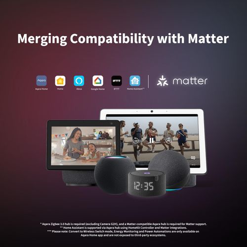 Aqara Dual Relay Module T2 with Matter, Requires Aqara Zigbee 3.0 HUB, Dry Contact Mode for Garage Doors and Boilers, Roller Shade Switch & Light Switch, Supports Homekit, Google Home and Alexa
