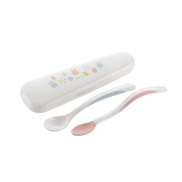 Richell Miffy Baby Food Spoon Set (Case Included)