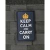 KEEP CALM AND CARRY ON CROWN SWAT B&W 3D GLOW PVC TACTICAL HOOK MORALE PATCH