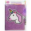3C4G Unicorn Glitter Locking Journal with Feather Pen (36178)