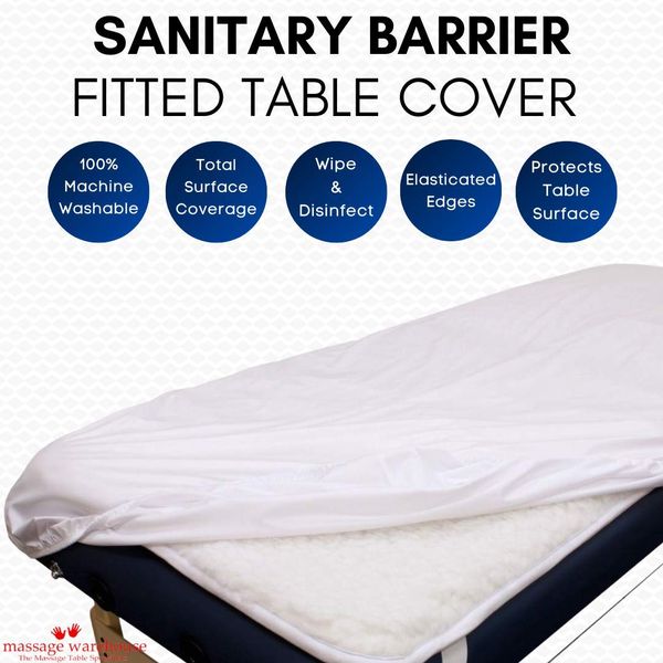 Sanitary Barrier Protective Fitted Massage Table and Beauty Bed Couch Cover + Washable + Waterproof + Disinfectable - with & Without Breathe Hole (Face Cradle Cover)