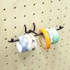 Perforated Board Tape Display Hook S P25 Black [1 piece]