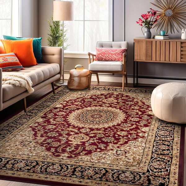 Rugshop Rugs Traditional Oriental Medallion Area Rug Kitchen Living Room Carpets